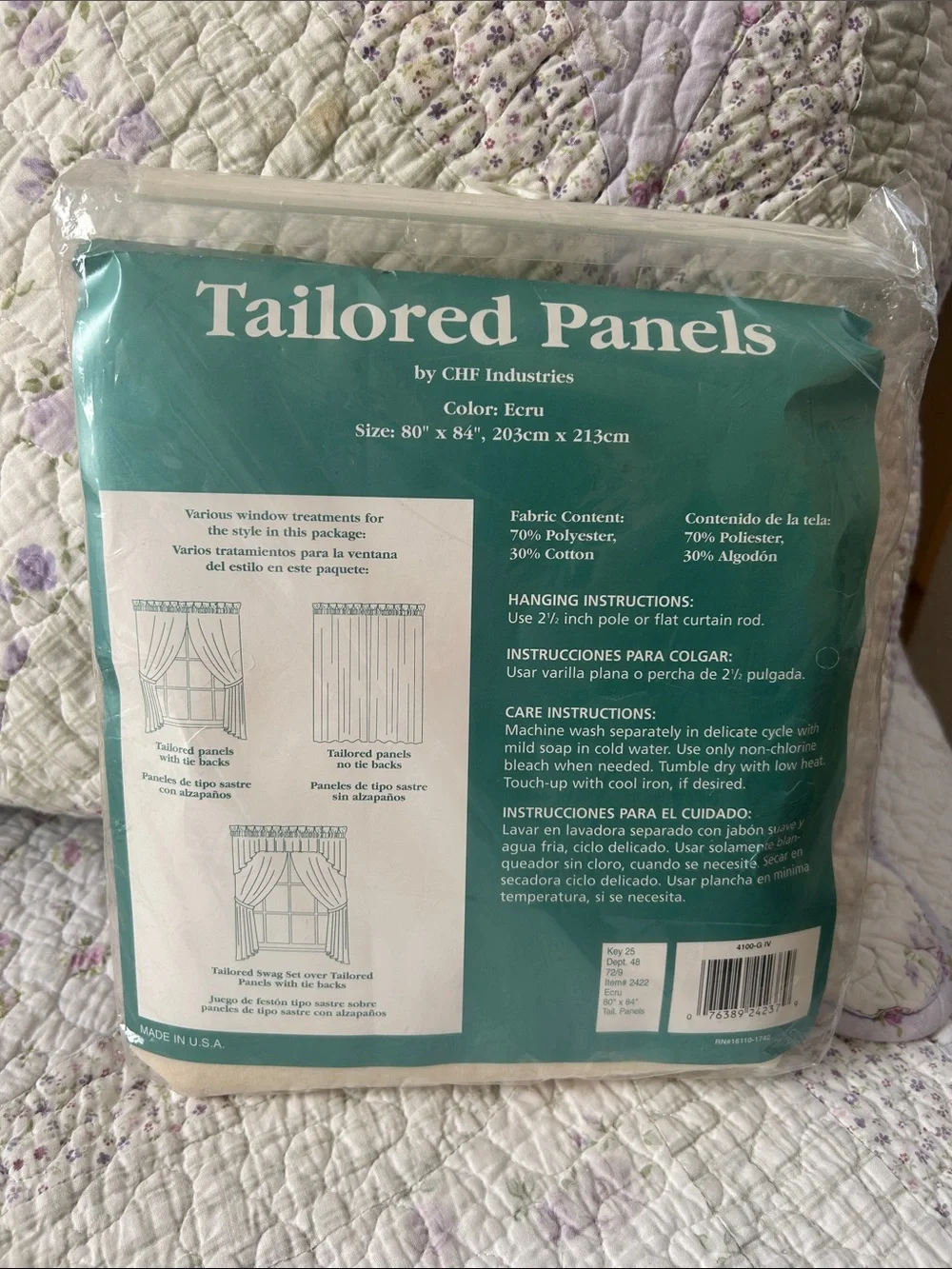 ✨ VINTAGE ASHLEY TAYLOR ECRU TAILORED CURTAIN PANELS — ONE PAIR | NIP